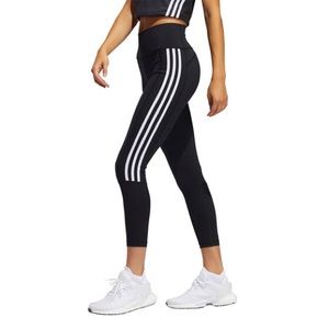 Adidas Believe This Leggings 3 Stripe High Rise 7/8 Tights Black